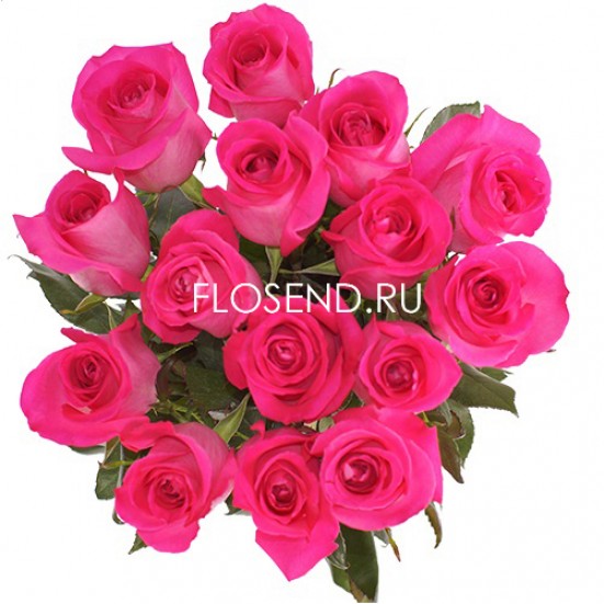 Букет «15 розовых роз» - фото 3