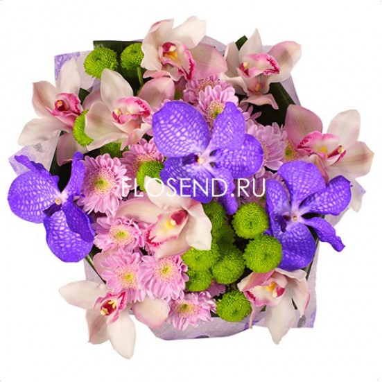 Сборный букет с орхидеями - фото 3