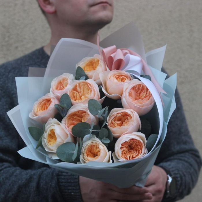 Букет из пионовидных роз Дэвида Остина, фото 4