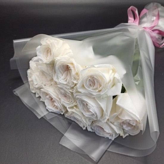 Букет «Белых пионовидных роз» - фото 4