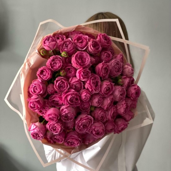 Букет «Розовых пионовидных роз» - фото 4