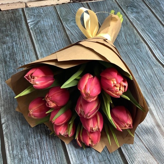 Букет «11 розовых тюльпанов» - фото 4